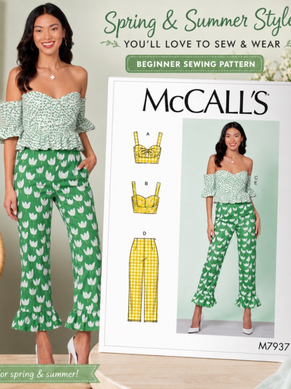 NEW McCalls M7937 Spring Summer Outfit Crop Top Size 14-22 UNOPENED